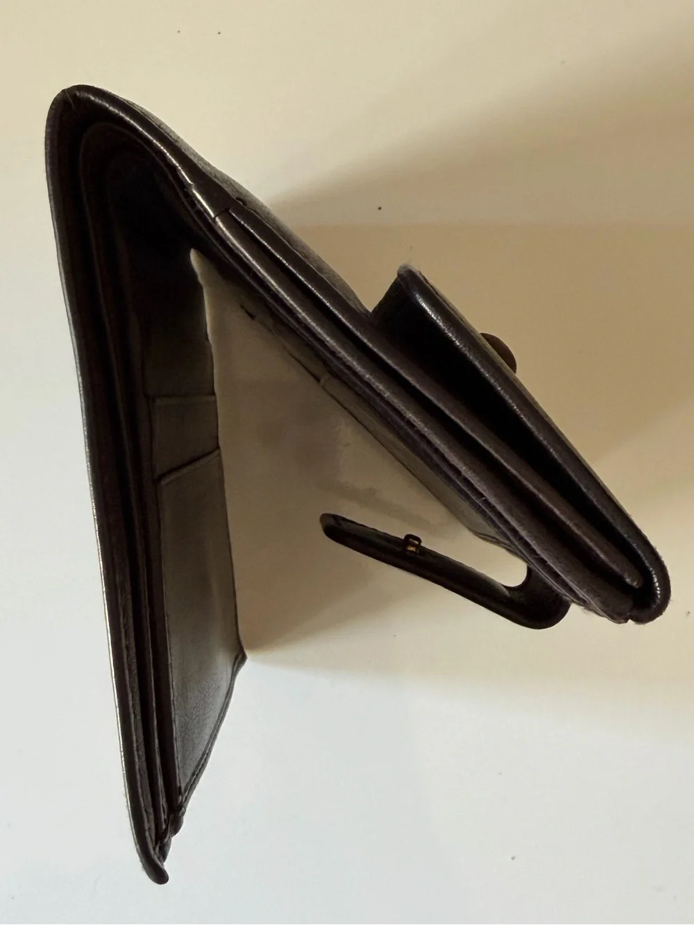 Gucci Bamboo Accent Compact Bifold Dark Brown Leather Wallet - Picture 7 of 11